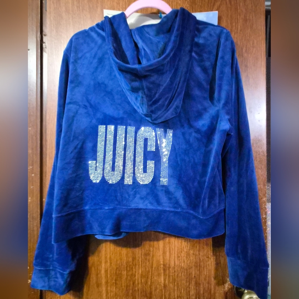 Juicy Couture Blue Velour Hoodie